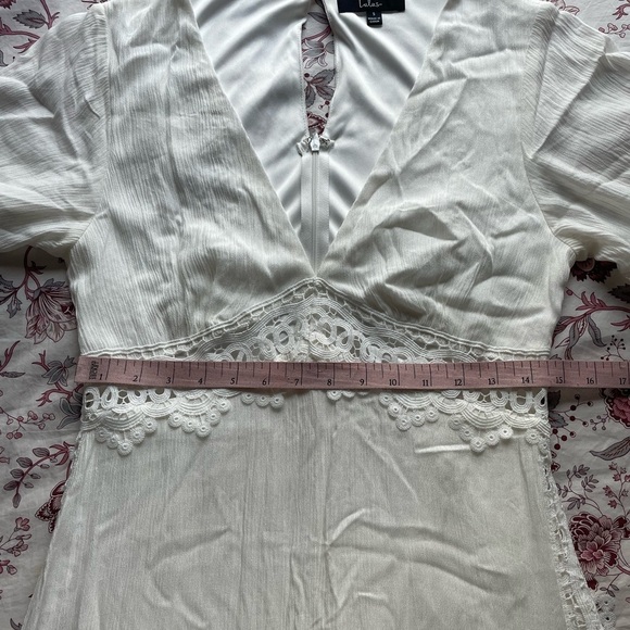 Lulus Sweeten The Occasion Boho White Embroidered Maxi Dress Bridal Maternity - Picture 8 of 8